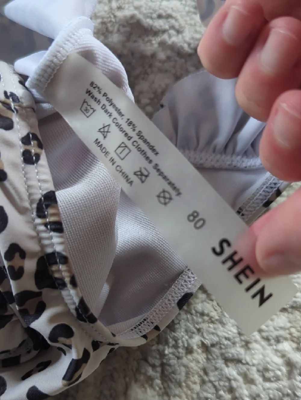 Shein Leopard Ruffle One-Piece Swimsuit Size 18 Months